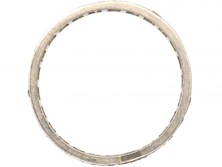 Art Deco Platinum & Diamond Narrow Eternity Ring