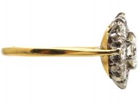 Retro 18ct Gold, Large Diamond Daisy Cluster Ring