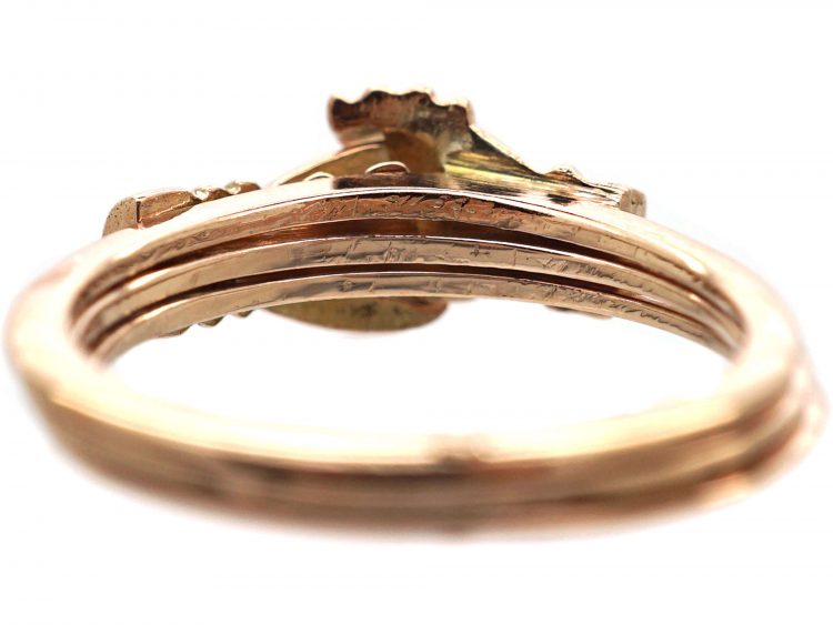 9ct Gold Clasped Hands Fede Ring
