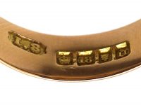 Edwardian Large 18ct Gold Knot Ring set with Three Diamonds