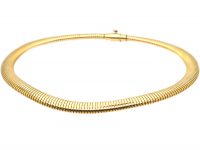 Retro 14ct Gold Tubo-Gas Collar