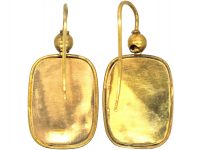 Victorian 15ct Two Colour Gold Drop Earrings with Bird Motif