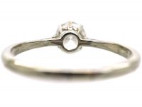 Art Deco 18ct White Gold & Platinum, Diamond Solitaire Ring
