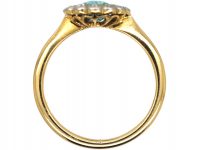 Edwardian 18ct & Platinum, Zircon & Diamond Cluster Ring