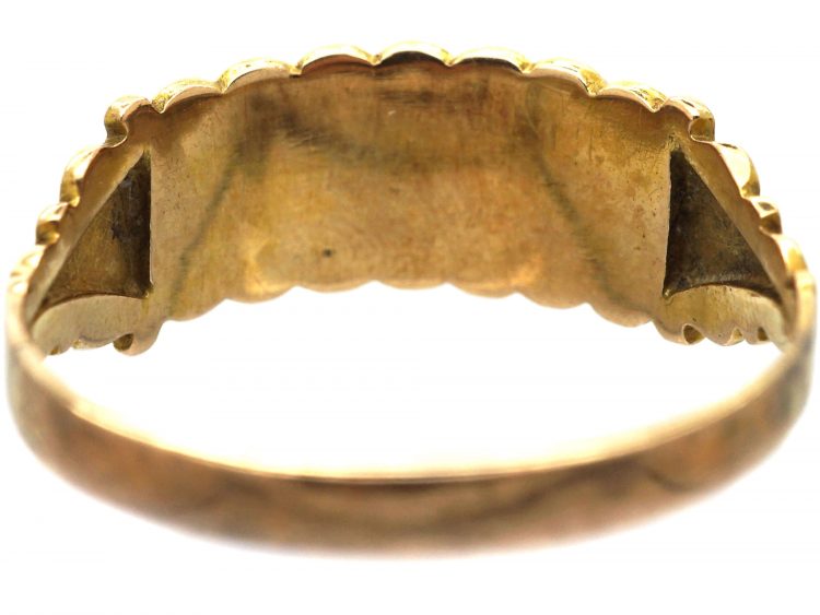 Regency 15ct Gold, Natural Split Pearl & Rose Diamond Ring