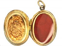 Art Deco 9ct Back & Front Sunrise Locket