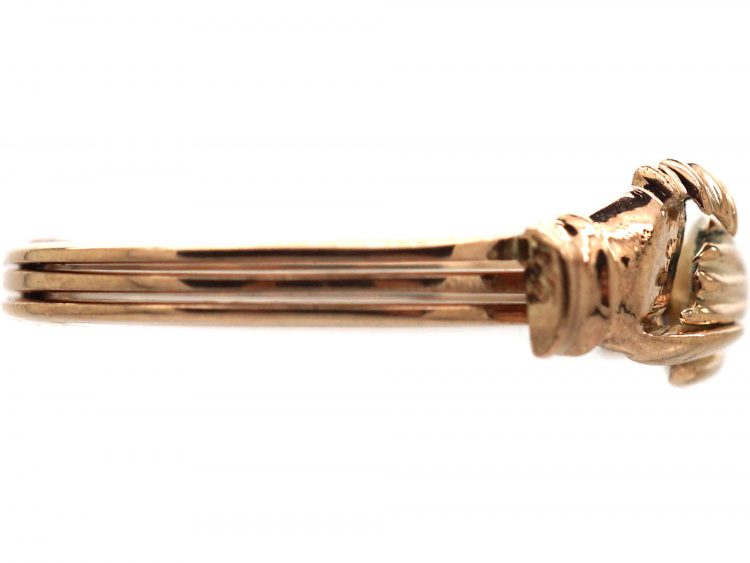 9ct Gold Clasped Hands Fede Ring