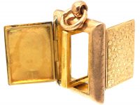 Victorian 9ct Gold Rectangular Locket that Hinges Opens at the Front
