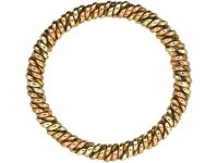 9ct Three Colour Twisted Gold Wedding Ring