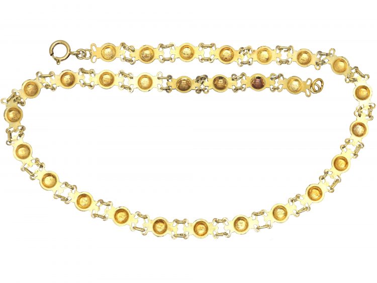 Mid 20th Century Silver & White Enamel Necklace by Arne Nordlie