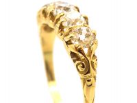 Victorian 18ct Gold, Five Stone Old Mine Cut Diamond Ring