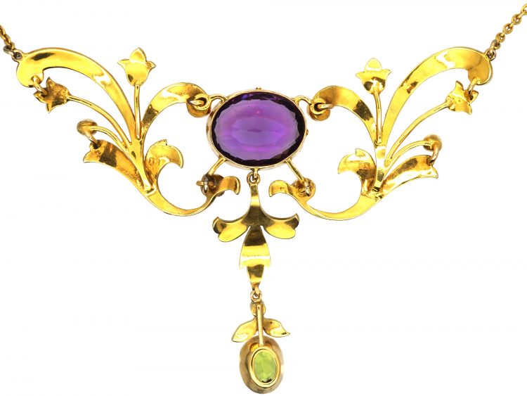 Edwardian 15ct Gold Suffragette Necklace