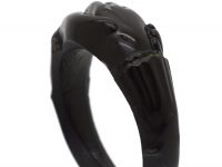 Victorian Jet Fede Ring