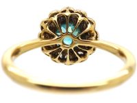 Edwardian 18ct & Platinum, Zircon & Diamond Cluster Ring
