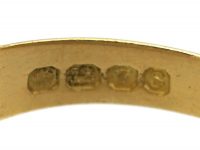 Edwardian 18ct Gold, Three Stone Cabochon Opal Ring