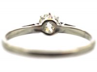 Art Deco 18ct White Gold & Platinum, Diamond Solitaire Ring