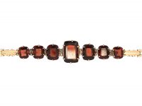 Art Deco 9ct Gold & Garnet Bracelet