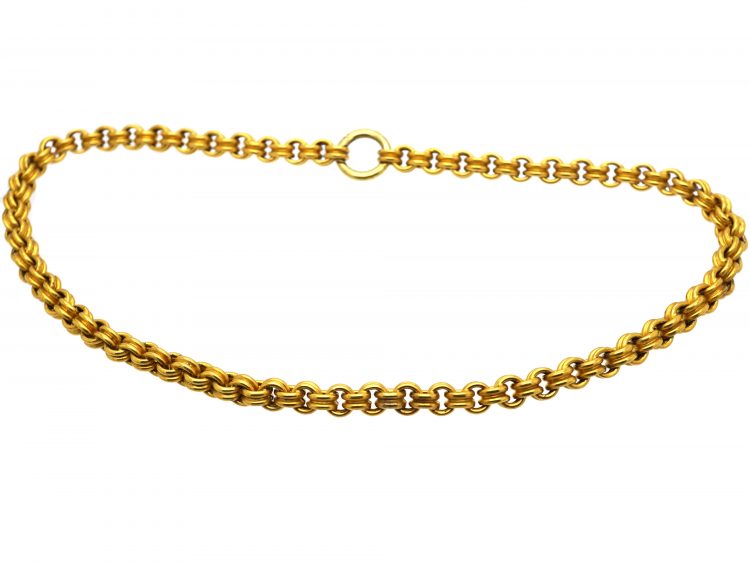 Victorian 15ct Gold Fancy Link Chain