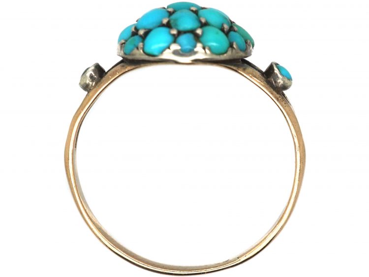 Victorian 9ct Gold, Turquoise Cluster Ring