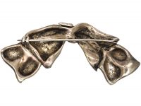 Art Deco Silver & Marcasite Bow Brooch