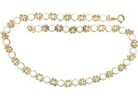 Mid 20th Century Silver & White Enamel Necklace by Arne Nordlie
