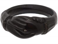 Victorian Jet Fede Ring