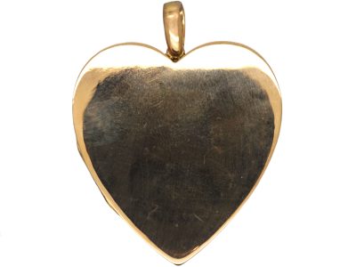 Edwardian Large 15ct Gold Heart Shaped Locket