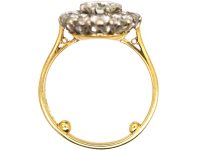 Retro 18ct Gold, Large Diamond Daisy Cluster Ring