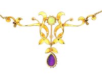 Edwardian 15ct Gold Suffragette Necklace