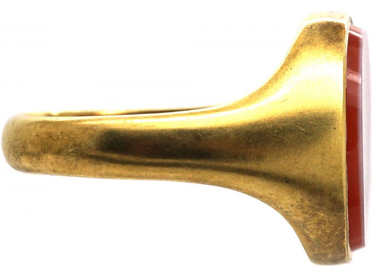 Victorian 15ct Gold Signet Ring set with a Carnelian by Charles Green