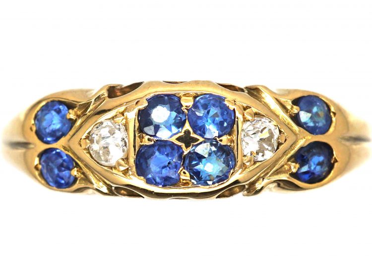 Edwardian 18ct Gold, Sapphire & Diamond Ring