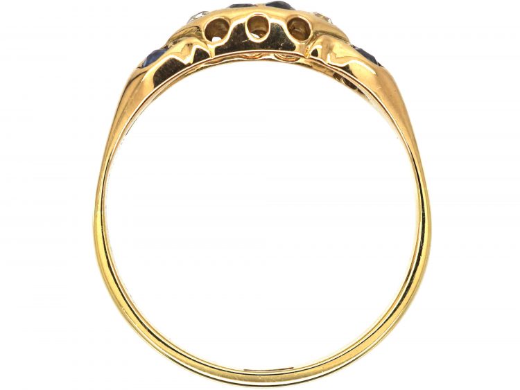 Edwardian 18ct Gold, Sapphire & Diamond Ring