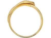 Edwardian 18ct Gold Snake Ring set with a Ruby