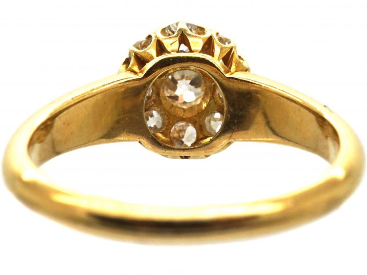Edwardian 18ct Gold & Diamond Cluster Ring