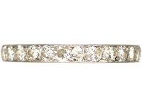 French Art Deco Platinum & Diamond Eternity Ring