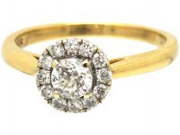 18ct Gold & Diamond Daisy Cluster Ring with Forever Engraved Inside the Shank