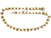 1950s Silver & White Enamel Necklace by Willy Winnaess for David Andersen