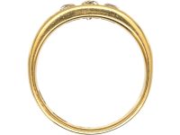 Victorian 18ct Gold, Three Stone Old Mine Cut Diamond Ring by Charles Green
