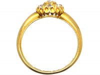 Edwardian 18ct Gold & Diamond Cluster Ring