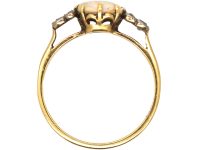 Edwardian 18ct Gold & Platinum, Opal & Diamond Ring