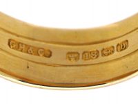 Edwardian 18ct Gold Snake Ring set with a Ruby