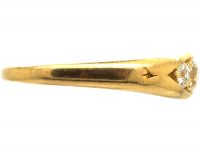Victorian 18ct Gold Ring set with Three Old European Cut Diamonds