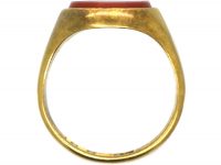 Victorian 15ct Gold Signet Ring set with a Carnelian by Charles Green