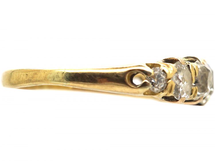 Victorian 18ct Gold, Seven Stone Old Mine Cut Diamond Ring