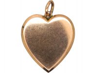 Edwardian 9ct Gold Plain Heart Shaped Locket