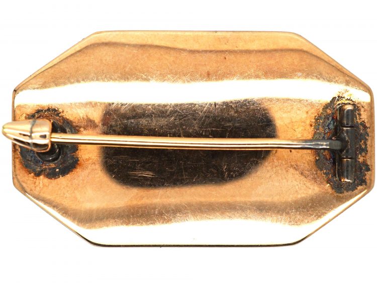 Georgian Diamond & Blue & White Enamel Firmament Brooch
