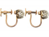 Diamond Solitaire Earrings with Screw Fittings