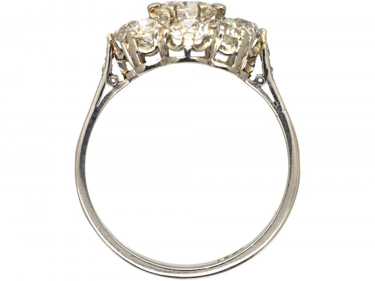 Platinum & Diamond Large Cluster Ring