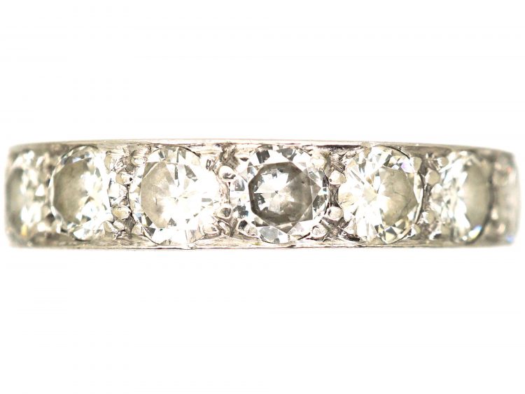 Art Deco 18ct White Gold & Diamond Eternity Ring
