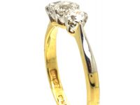Edwardian 18ct Gold & Platinum, Three Stone Diamond Ring